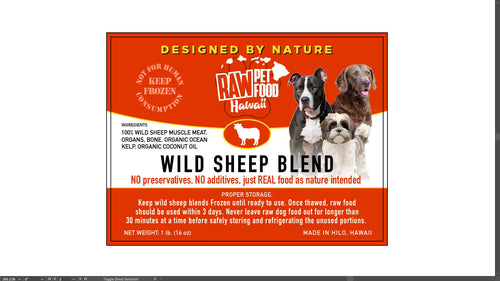 Wild Sheep Blend – Raw Pet Food Hawaii